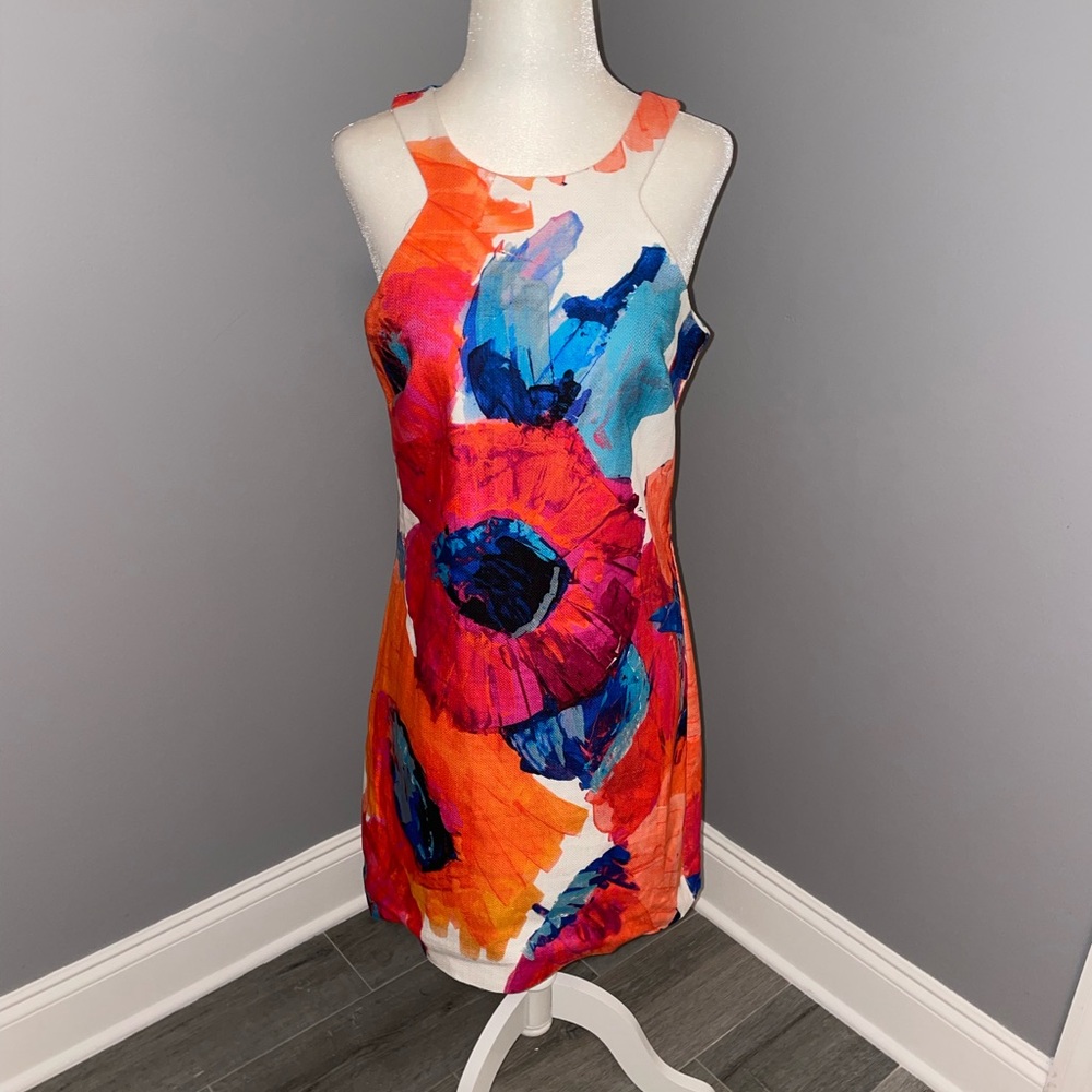 NWT TRINA TURK multicolor mini floral dress size 0